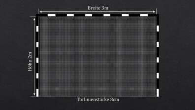 Handballtor mit Abmessungen