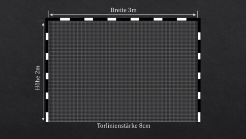 Handballtor mit Abmessungen