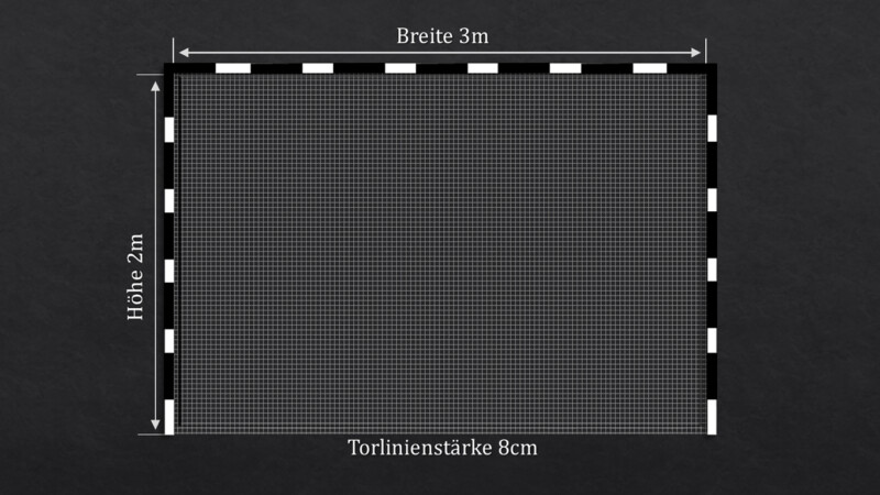 Handballtor mit Abmessungen