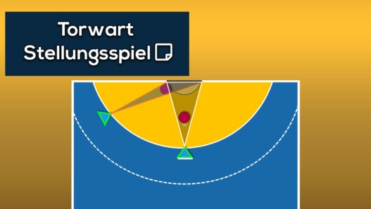 Torraum bis 9m Freiwurfline mit Wurfflächen außen und innen.